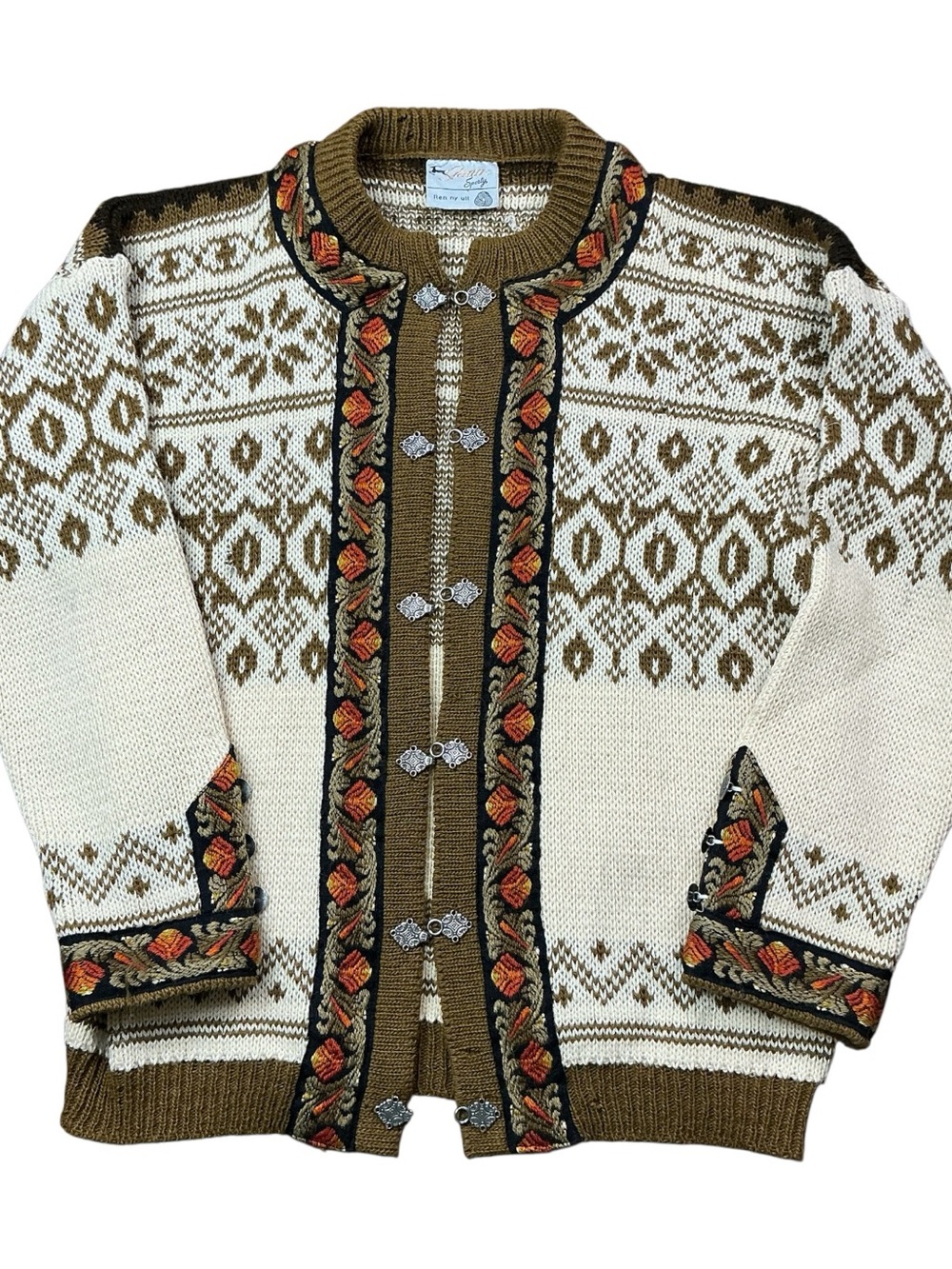 Vintage Gann Sporty Norway fair isle wool Cardigan women’s S/M